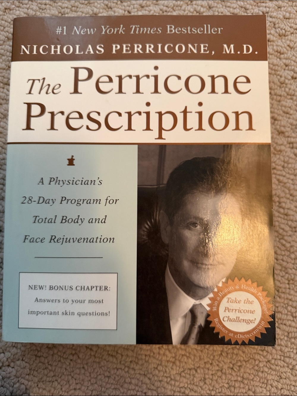 The Perricone Prescription by Nicholas Perricone M.D. - Blue & Brown Cover